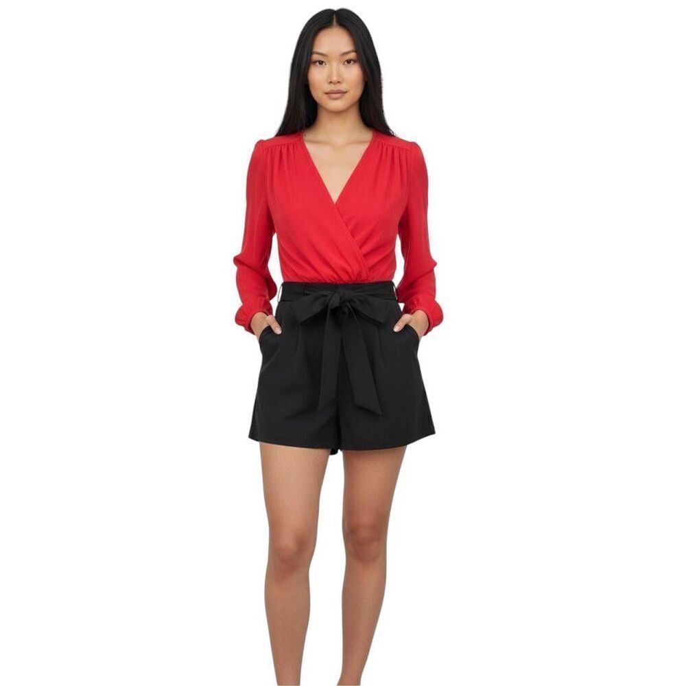 XOXO RED & BLACK ROMPER SZ.0 EUC.